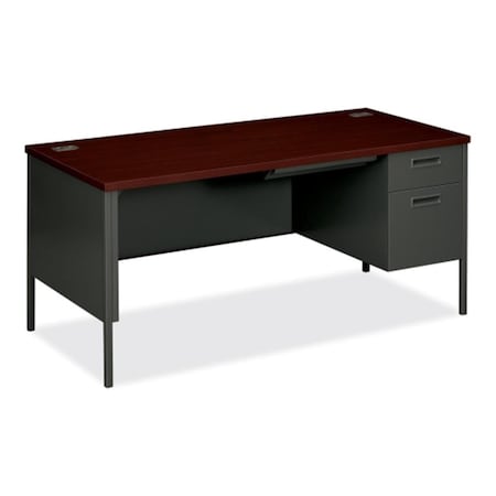 Convenience Concepts Right Pedestal Desk  66 in. x 30 in. x 29.5 in.  Mahogany- CCL HI517174